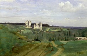 Ansicht des Château de Pierrefonds, ca. 1840-45 von Jean Baptiste Camille Corot